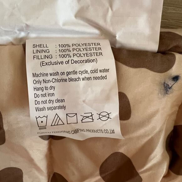 Firefly Outdoor Gear Leopard Sleeping Bag 66x24in Long Half Zip Naps Sleepovers - Picture 6 of 9